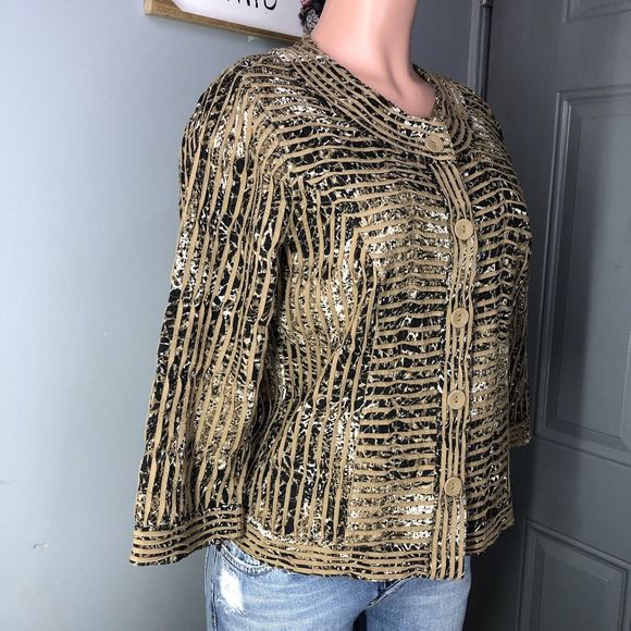 Chico's Jacket Shirt Top Reversible 1 S/M - Picture 12 of 15